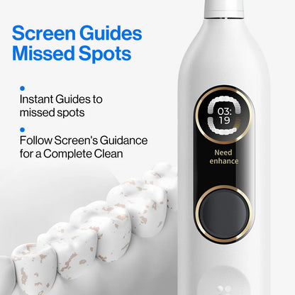 Electric Toothbrush with Missed Spots Guidance